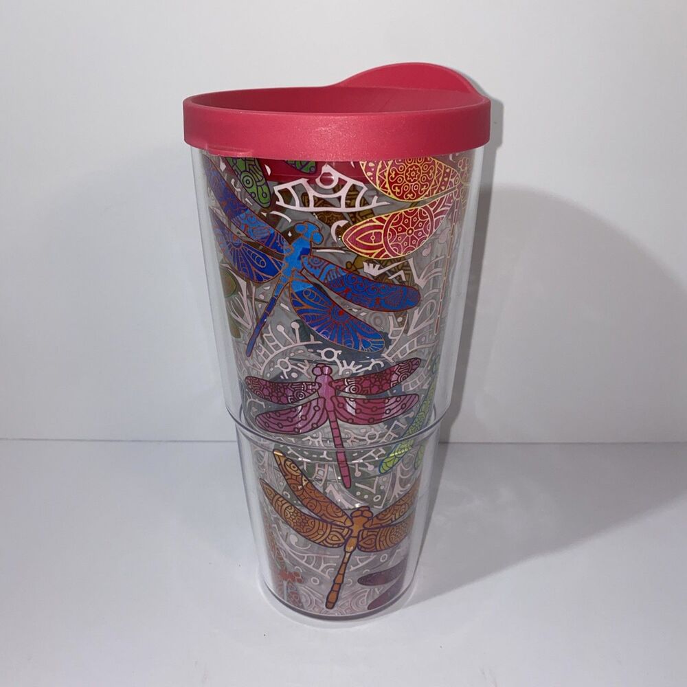 Tervis Tumbler Dragonfly Mandala Tumbler with lid 24 oz.